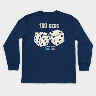 DICE 100 gecs Kids Long Sleeve T-Shirt